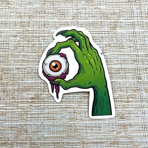 Zombie Eye Gross Grunge Horror Funky Single Decor Art Sticker NEW Halloween